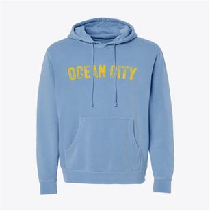 Ocean City Maryland Timeless Retro Pigment-Dyed Hoodie