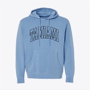 Tamiami Florida Trendy Block Pigment-Dyed Hoodie