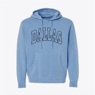 Dallas Pennsylvania Trendy Block Pigment-Dyed Hoodie