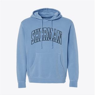 Sherman New York Trendy Block Pigment-Dyed Hoodie