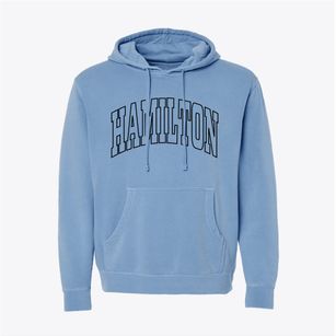 Hamilton North Carolina Trendy Block Pigment-Dyed Hoodie