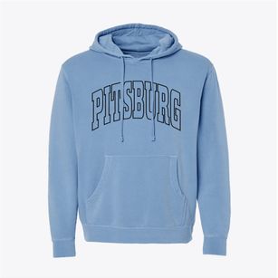 Pitsburg Ohio Trendy Block Pigment-Dyed Hoodie