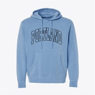 Portland Connecticut Trendy Block Pigment-Dyed Hoodie
