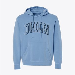 Dunellen New Jersey Trendy Block Pigment-Dyed Hoodie