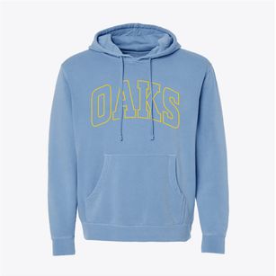 Oaks Oklahoma Trendy Block Pigment-Dyed Hoodie