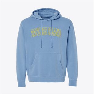 Taylors Island Maryland Trendy Block Pigment-Dyed Hoodie