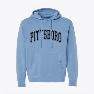 Pittsboro North Carolina Varsity Pigment-Dyed Hoodie