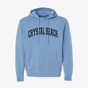 Crystal Beach New York Varsity Pigment-Dyed Hoodie