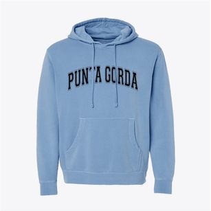 Punta Gorda Florida Varsity Pigment-Dyed Hoodie