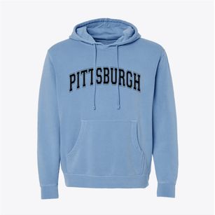 Pittsburgh Pennsylvania Varsity Pigment-Dyed Hoodie