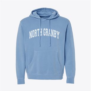 North Granby Connecticut Varsity Pigment-Dyed Hoodie