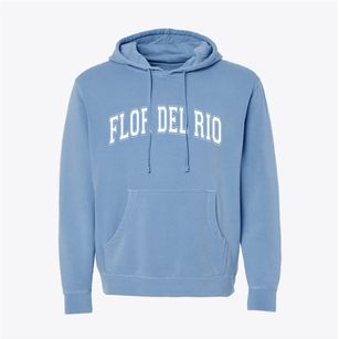 Flor Del Rio Texas Varsity Pigment-Dyed Hoodie