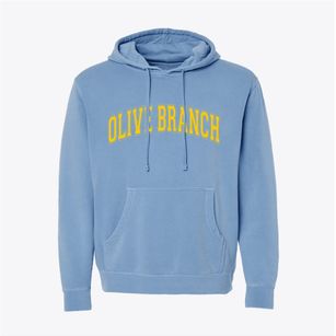 Olive Branch Illinois Varsity Pigment-Dyed Hoodie