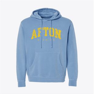 Afton Wyoming Urban Vibe Pigment-Dyed Hoodie