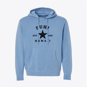 Puhi Hawaii Star Pigment-Dyed Hoodie
