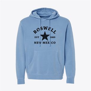 Roswell New Mexico Star Pigment-Dyed Hoodie