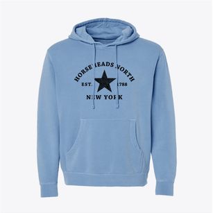 Horseheads North New York Star Pigment-Dyed Hoodie