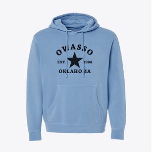 Owasso Oklahoma Star Pigment-Dyed Hoodie