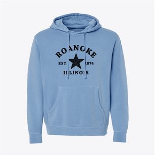 Roanoke Illinois Star Pigment-Dyed Hoodie