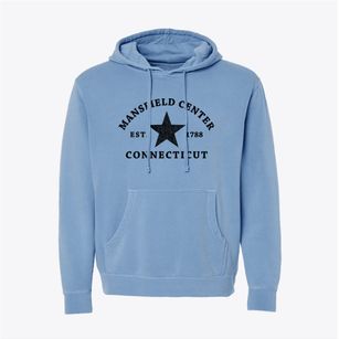 Mansfield Center Connecticut Star Pigment-Dyed Hoodie