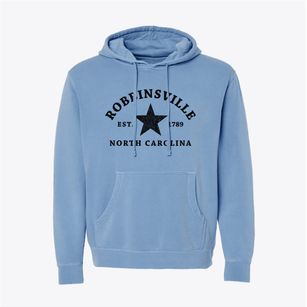 Robbinsville North Carolina Star Pigment-Dyed Hoodie