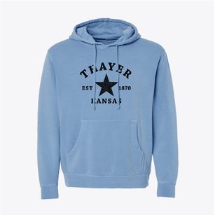 Thayer Kansas Star Pigment-Dyed Hoodie