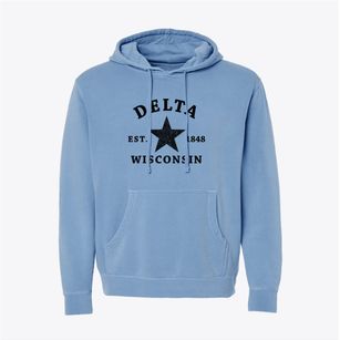 Delta Wisconsin Star Pigment-Dyed Hoodie