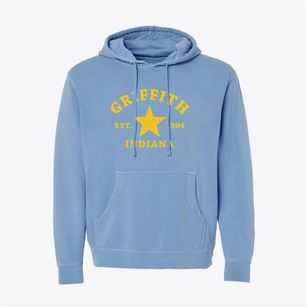 Griffith Indiana Star Pigment-Dyed Hoodie
