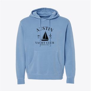 Austin Texas Yacht Club Pigment-Dyed Hoodie