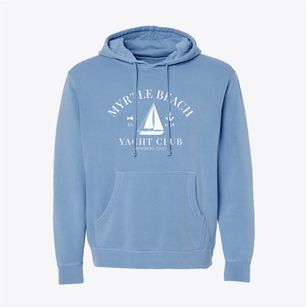 Myrtle Beach South Carolina Yacht Club Pigment-Dyed Hoodie