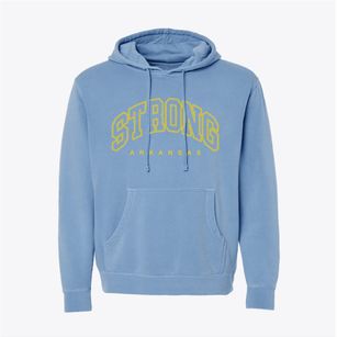 Strong Arkansas Inline Pigment-Dyed Hoodie