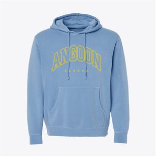 Angoon Alaska Inline Pigment-Dyed Hoodie