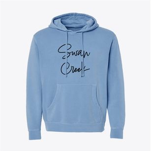 Swan Creek Michigan Freestyle Pigment-Dyed Hoodie