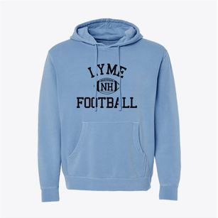 Lyme New Hampshire Football Pigment-Dyed Hoodie