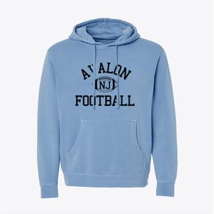 Avalon New Jersey Football Pigment-Dyed Hoodie