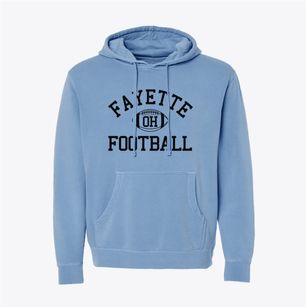 Fayette Ohio Football Pigment-Dyed Hoodie