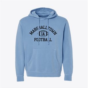 Marshalltown Iowa Football Pigment-Dyed Hoodie