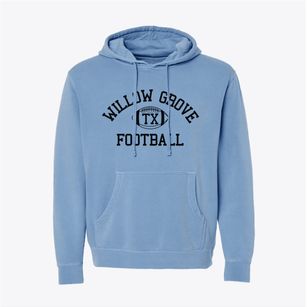 Willow Grove Texas Football Pigment-Dyed Hoodie