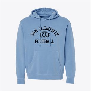 San Clemente California Football Pigment-Dyed Hoodie