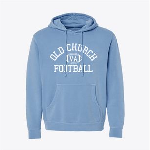 Old Church Virginia Football Pigment-Dyed Hoodie