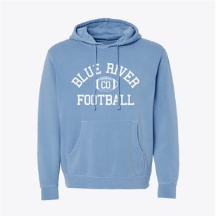 Blue River Colorado Football Pigment-Dyed Hoodie