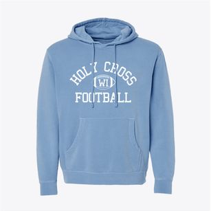 Holy Cross Wisconsin Football Pigment-Dyed Hoodie