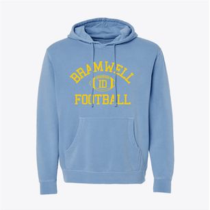Bramwell Idaho Football Pigment-Dyed Hoodie