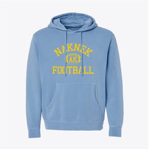Naknek Alaska Football Pigment-Dyed Hoodie