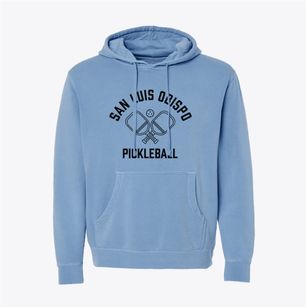 San Luis Obispo California Pickleball Pigment-Dyed Hoodie