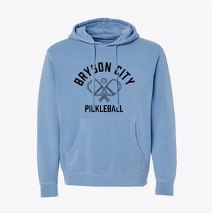 Bryson City North Carolina Pickleball Pigment-Dyed Hoodie