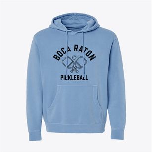 Boca Raton Florida Pickleball Pigment-Dyed Hoodie