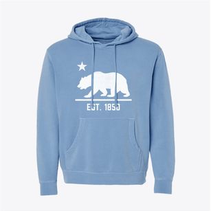  California Bear Flag Pigment-Dyed Hoodie