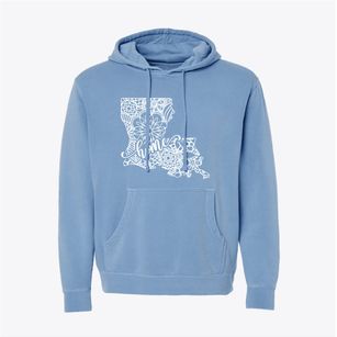  Louisiana Mandala Pigment-Dyed Hoodie