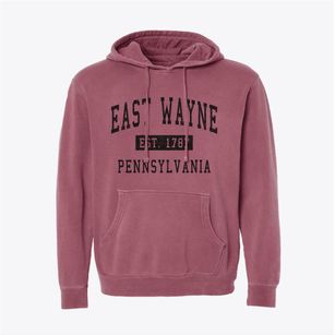 East Wayne Pennsylvania Classic Established Pigment-Dyed Hoodie
